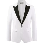 NSPIRE CHIC Men's Classic Peak Lapel Single Breasted Business Suit Jackets